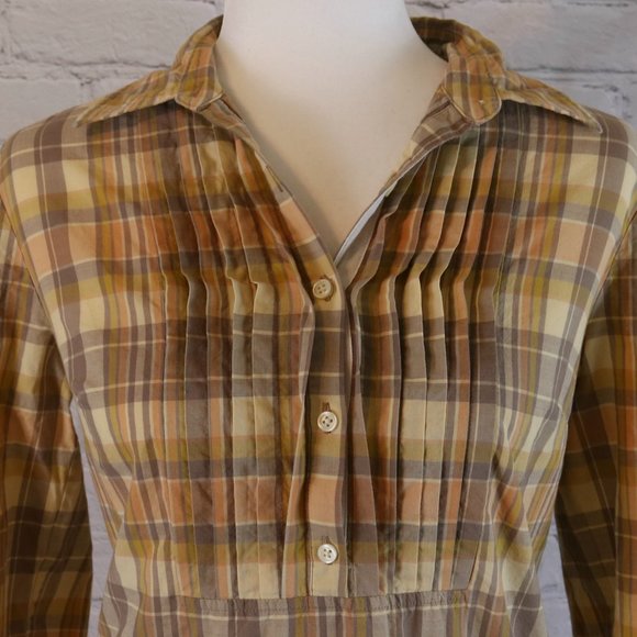 BR Quarter Button Plaid Tunic - Picture 2 of 8